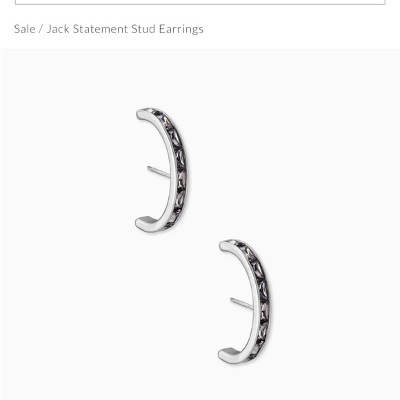 KENDRA SCOTT • Jack Silver Statement Stud Earrings - Picture 2 of 5